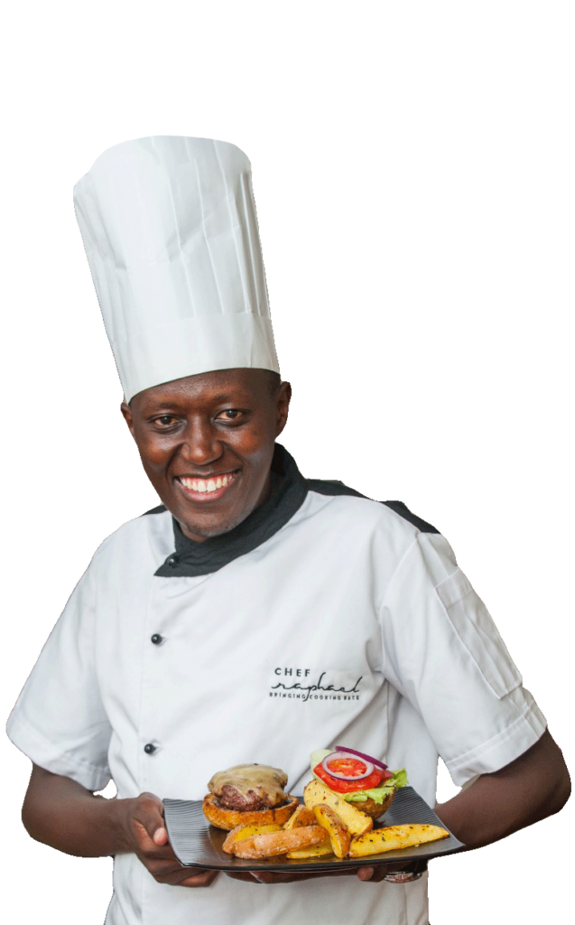 Our chef presenting a dish